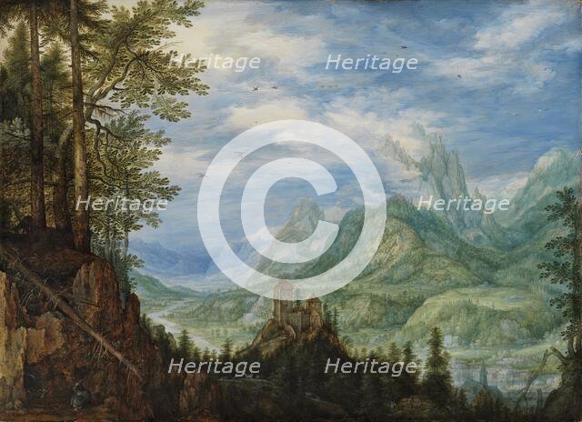Mountain Landscape with a Castle, 1609. Creator: Roelandt Savery.