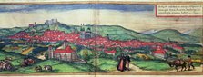 View of the city of Burgos. Engraving in the work 'Civitates Orbis Terrarrum', 1576, by George Br…