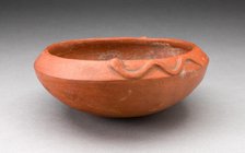 Redware Bowl with Molded Snake-like Form on Rim, A.D. 1450/1532. Creator: Unknown.
