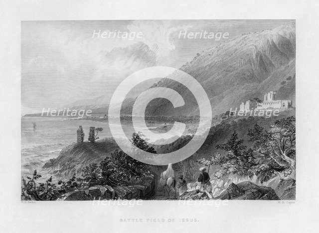 The battlefield of Issus, Turkey, 1841.Artist: WH Capone