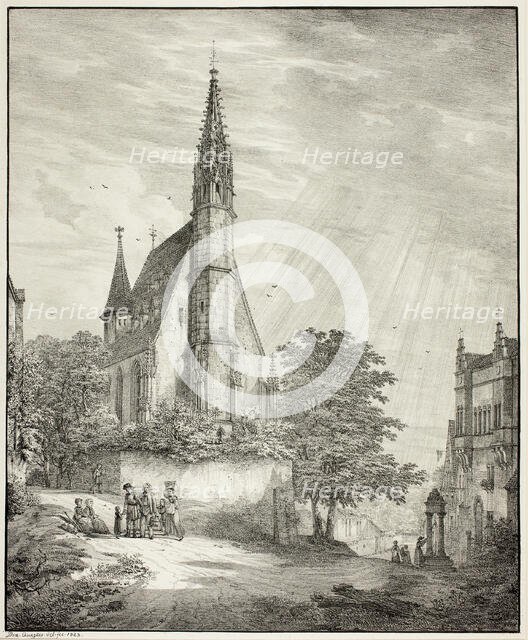 Kiderich Church in Rheingau, 1823. Creator: Domenico Quaglio II.