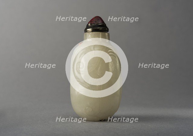 Jade snuff bottle in an animal form, China, Qing dynasty, 1644-1911. Creator: Unknown.