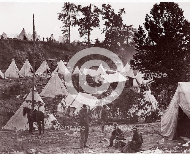 Military Railroad Camp, City Point, Virginia, 1861-65. Creator: Andrew Joseph Russell.