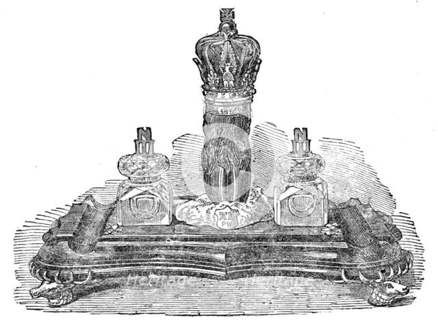 Hunting-trophy of the Prince of Wales, a memorial of Napoleon III., 1873. Creator: Unknown.