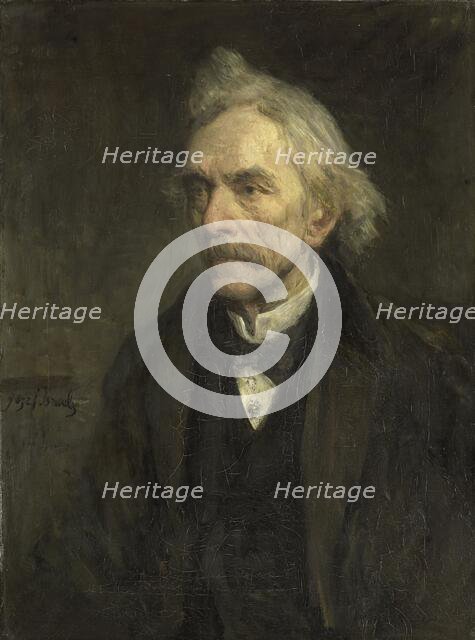 Louis Jacques Veltman (1817-1907).  Actor, 1893. Creator: Jozef Israels.