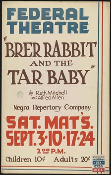 Brer Rabbit and the Tar Baby, [193-]. Creator: Unknown.