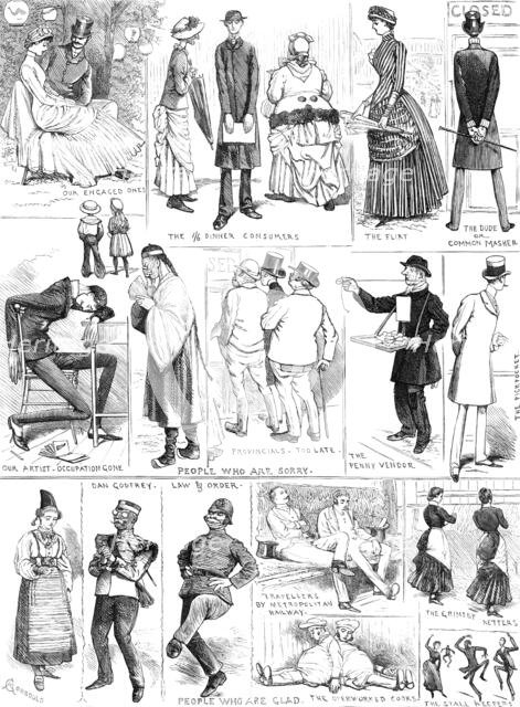 Sketches suggested by the closing of the International Fisheries Exhibition, 1883. Creator: Unknown.