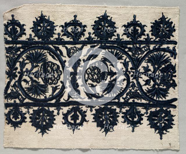Fragment of a Skirt Border, 1700s. Creator: Unknown.