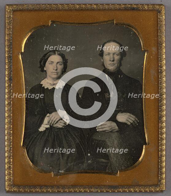 Portrait of a Seated Couple, 1850-1854. Creator: Unknown.