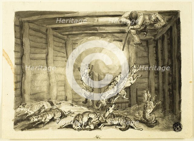 Wolf Hunt in Russia, n.d. Creator: Samuel Howitt.