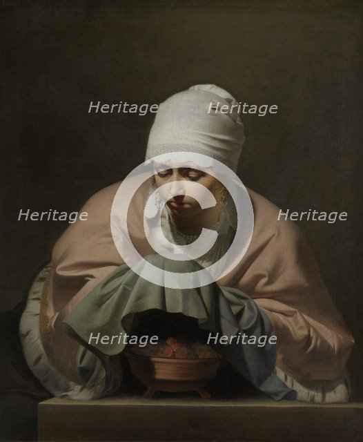 Young Woman Warming her Hands, 1646. Artist: Everdingen, Caesar Boëtius van (1616-1678)