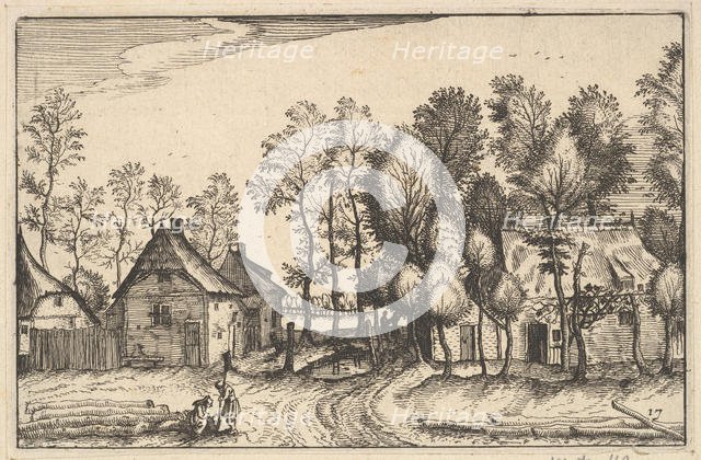 Landscape with Hewed Trees, plate17 from Regiunculae et Villae Aliquot Ducatus Brabant..., ca. 1610. Creator: Claes Jansz Visscher.