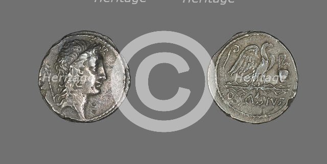 Denarius (Coin) Depicting the Genius Populi Romani, about 55 BCE. Creator: Unknown.