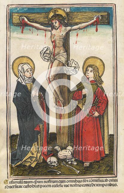 Christ on the Cross with the Virgin and Saint John, 1493. Creator: Hans Burgkmair, the Elder.