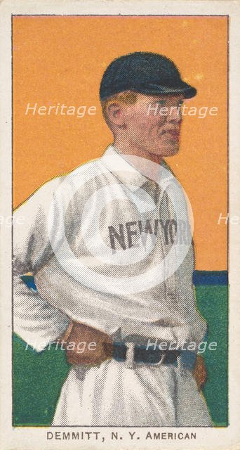 Demmitt, New York, American League, from the White Border series (T206) for the America..., 1909-11. Creator: American Tobacco Company.