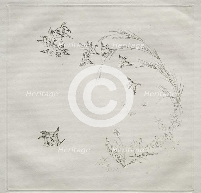 Parisian Service (Haviland service): The Fight (no. 2), 1875. Creator: Félix Bracquemond (French, 1833-1914).