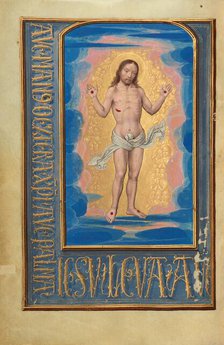 The Man of Sorrows; Prayer Book of Cardinal Albrecht of Brandenburg, about 1525-1530. Creator: Simon Bening.