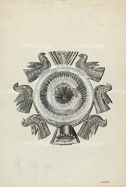 Cut Tin Candle Holder, c. 1936. Creator: Irene M. Burge.