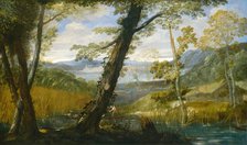 River Landscape, c. 1590. Creator: Annibale Carracci.