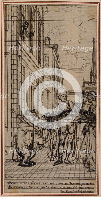 Study for Vignette-Frontispiece in Poncelet's "Principes Generaux Pour Servir à l'Educa..., c. 1763. Creator: Hubert Francois Gravelot.