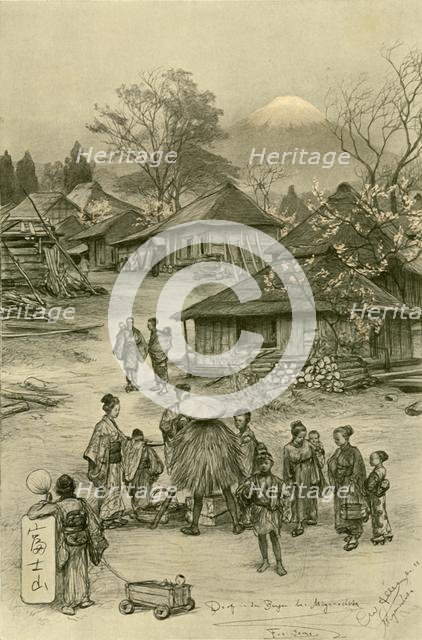Village near Mount Fuji, Miyanoshita, Japan, 1898.  Creator: Christian Wilhelm Allers.