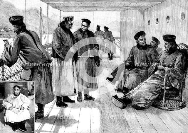 Chang Yen Hoon, Chinese peace envoy, on board the "Empress of China", 1895. Creator: P Naumann.