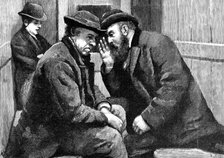 They spoke to one another in hoarse whispers, and seemed to be on intimate terms, 1883. Creator: R. Taylor.