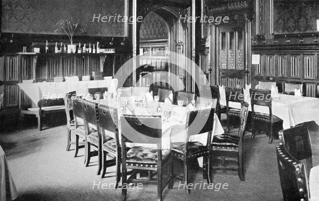 Ministers' Table, House of Commons Dining Room, Palace of Westminster, London, c1905. Artist: Unknown