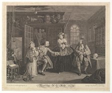 Marriage A-la-Mode, Plate III, April 1745. Creator: Bernard Baron.