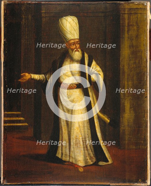 A Janissary Aga, 1737. Artist: Vanmour (Van Mour), Jean-Baptiste (1671-1737)