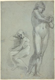 Two Nude Youths [recto], c. 1565/1567. Creator: Federico Barocci.