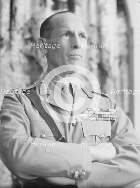 George II, King of Greece, portrait photograph, ca. 1942. Creator: Arnold Genthe.