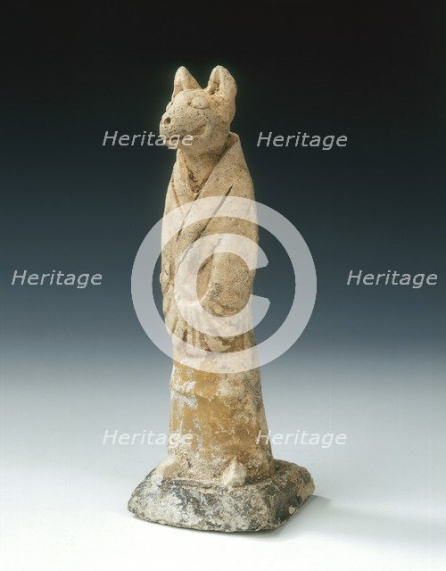 One of a set of four zodiac tomb figures, early Northern Song dynasty, China, 960-1050. Artist: Unknown