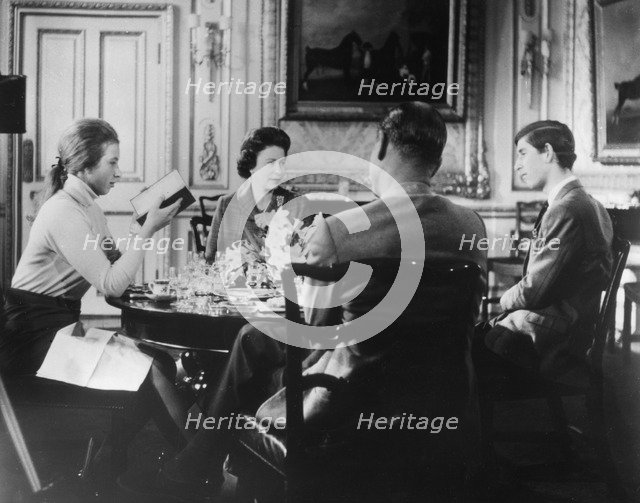 The Royal family lunches in Windsor Castle, 1969.  Creator: Unknown.