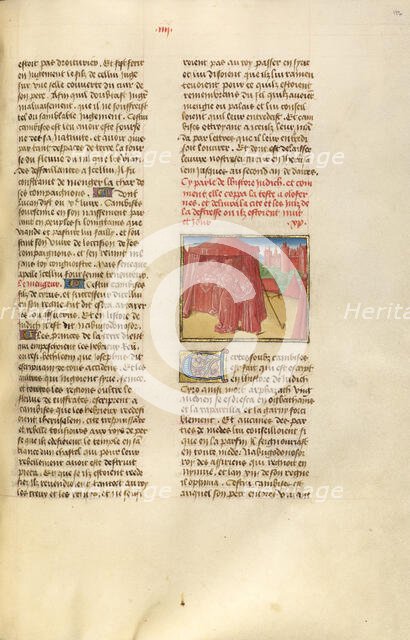 Judith with the Head of Holofernes; Miroir Historial, about 1475. Creator: Unknown.