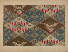 Textile (State Emblems), c. 1937. Creator: Angelo Bulone.