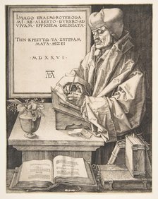 Erasmus of Rotterdam, 1526. Creator: Albrecht Durer.