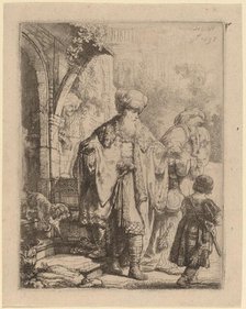 Abraham Casting Out Hagar and Ishmael, 1637. Creator: Rembrandt Harmensz van Rijn.