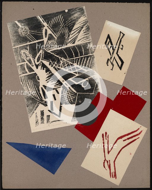 Illustration for the book The War by Aleksey Kruchenykh, 1916. Artist: Rozanova, Olga Vladimirovna (1886-1918)