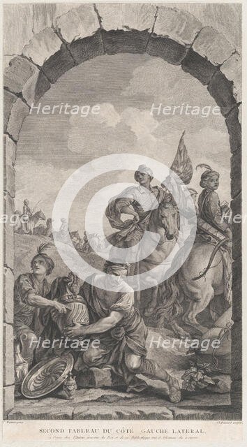 The Chapel of the Enfants-Trouvés in Paris: La Suite des rois mages: cavaliers, 1756. Creator: Etienne Fessard.