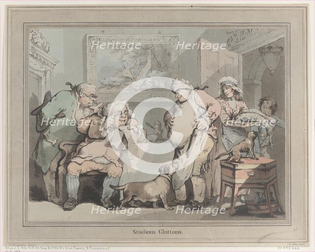 Studious Gluttons, October 1788. Creator: Samuel Alken.