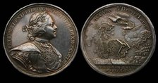 Medal Commemorating the capture of Vyborg, 1710. From the series Great Northern War, .