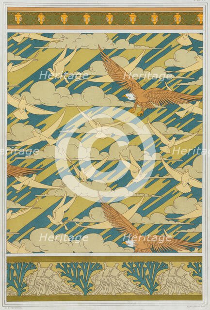 Eagles and pigeons, 1897. Creator: Verneuil, Maurice Pillard (1869-1942).