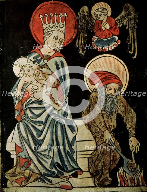 Rest on the Flight into Egypt, c.1410. Artist: German master  
