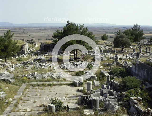 Ruins, Priene, Agora, Ionia, Anatolia, Turkey, 1999. Creator: Unknown.