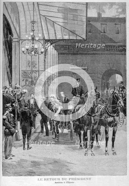 The return of Felix Faure, President of France, to Paris, after his visit to Russia, 1897. Creator: F Meaulle.