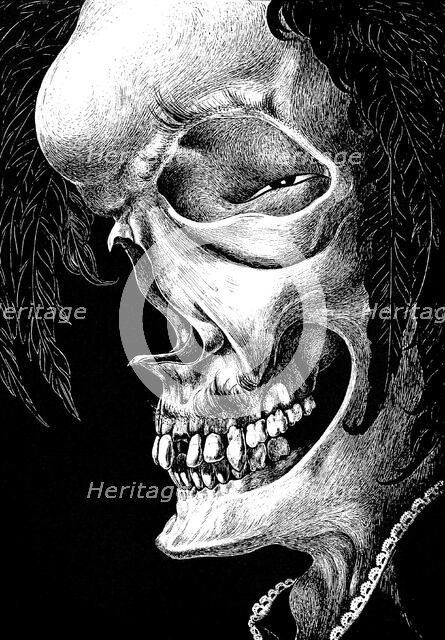 Illustration for the story "King Pest" by Edgar Allan Poe, 1905. Creator: Martini, Alberto (1876-1954).