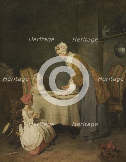Saying Grace, mid-late 18th century. Creator: Workshop of Jean-Baptiste-Simeon Chardin.