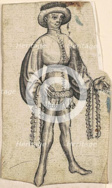 A Standing Courtier, c. 1440. Creator: Unknown.