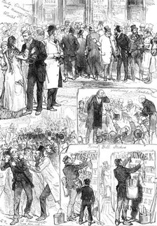 Election Sketches, 1880. Creator: Unknown.